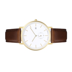 Men's Dress Wrist Watch Casual Classic couro genuíno relógio de pulso de relógio de quartzo