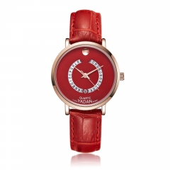 New fashion luxury ladies couro genuíno impermeável relógio de pulso