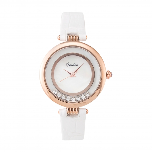 Relógio Quartz impermeável à prova de luxo com diamantes bonitos para senhora