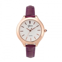 OEM Fashion Customized Branded genuína pulseira de couro relógio de pulso de quartzo