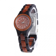 Relógio de pulso de quartzo de madeira de qualidade superior personalizado