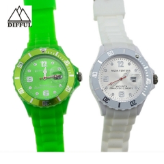 Material de silicone de alta qualidade de alta qualidade dentro de pulseira de cor diferente Plataforma giratoria watch