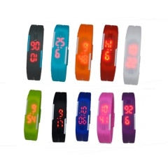 Relógio de LED em diferentes cores relógio material de silício de alta qualidade
