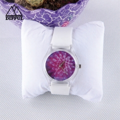 Silicon material strap silicone watch com mostrador digital círculo dial face em diferentes cores padrão de design specilal