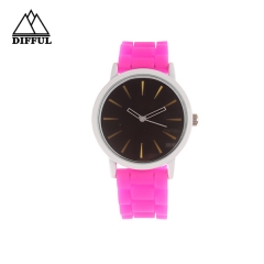 material de silicone de caixa de liga mais cores relógio pulseira de alta qualidade relógio de venda quente