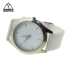 montre en alliage montre en silicone bracelet en cuir bracelet en couleur blanche avec montre de vente chaude de haute qualité