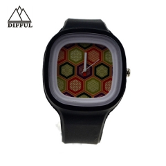 material de silício mais cores relógio relógio de forma quadrada alta qualidade hiha venda
