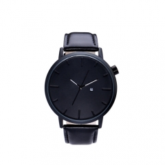 mostrador preto relógio de pulso homem de luxo couro genuíno
