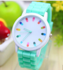 relógio de fita de borracha de silicone com alta qualidade e venda quente relógio de quartzo de alta qualidade